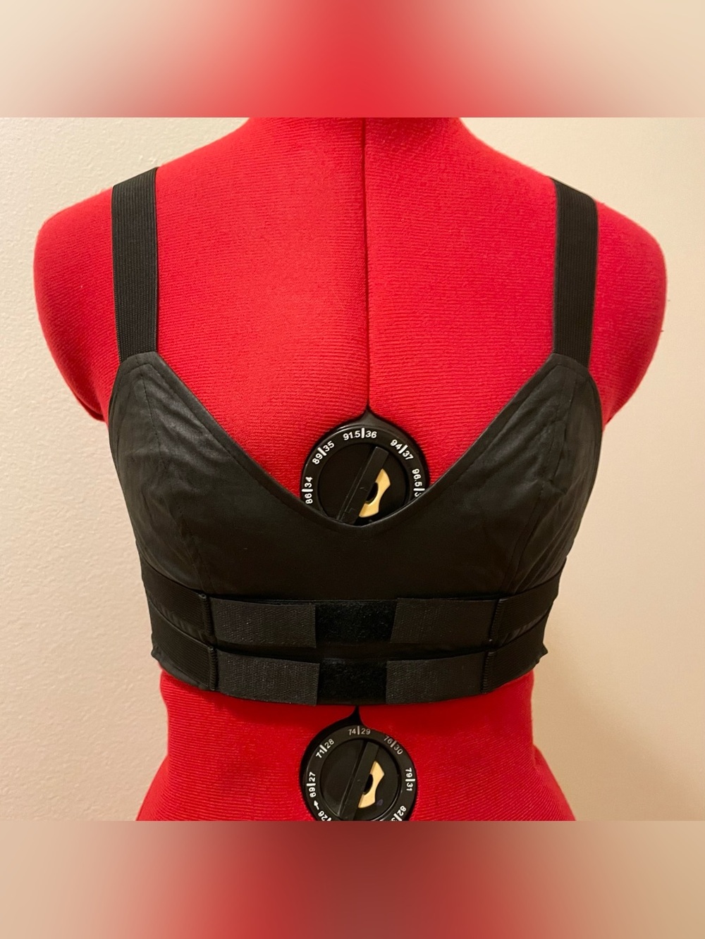 Vintage 90s Lip Service faux leather adjustable straps crop tank top S Goth